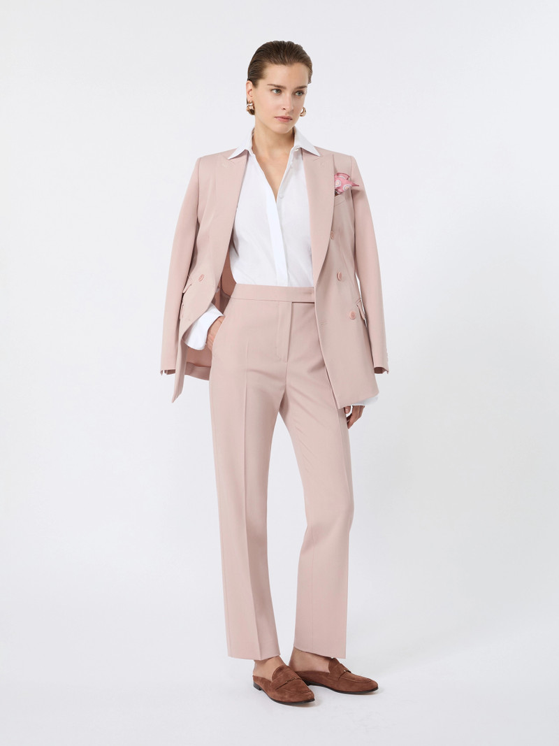Max Mara OSSIDO Comfortable wool trousers - PINK outlook