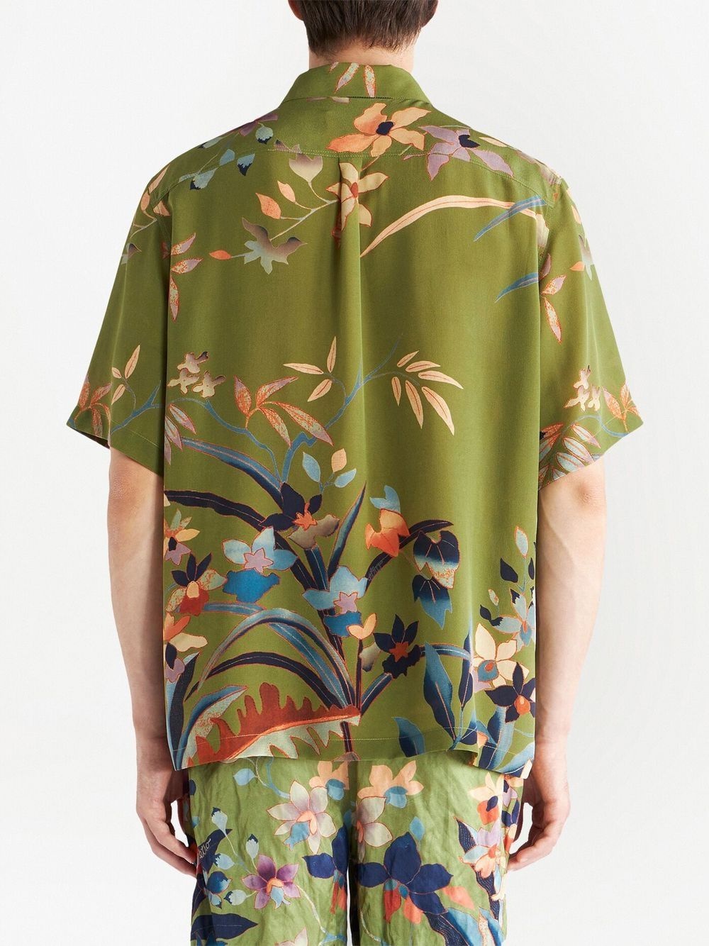 floral-print silk shirt - 4