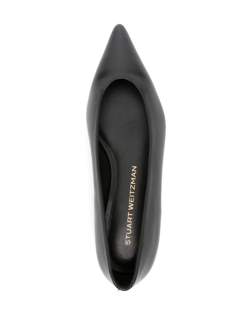 pointed-toe leather ballerinas 4