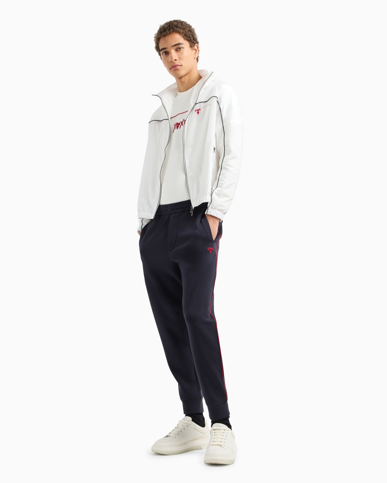 Valentine’s Day capsule collection jersey joggers with piping - 4