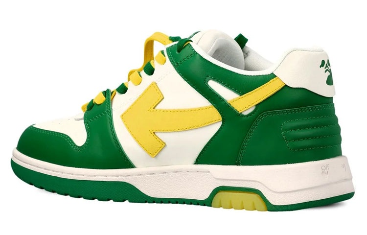 Off-White Out Of Office Low-Top Sneaker 'Green Yellow White' OMIA189S23LEA0045518 - 4