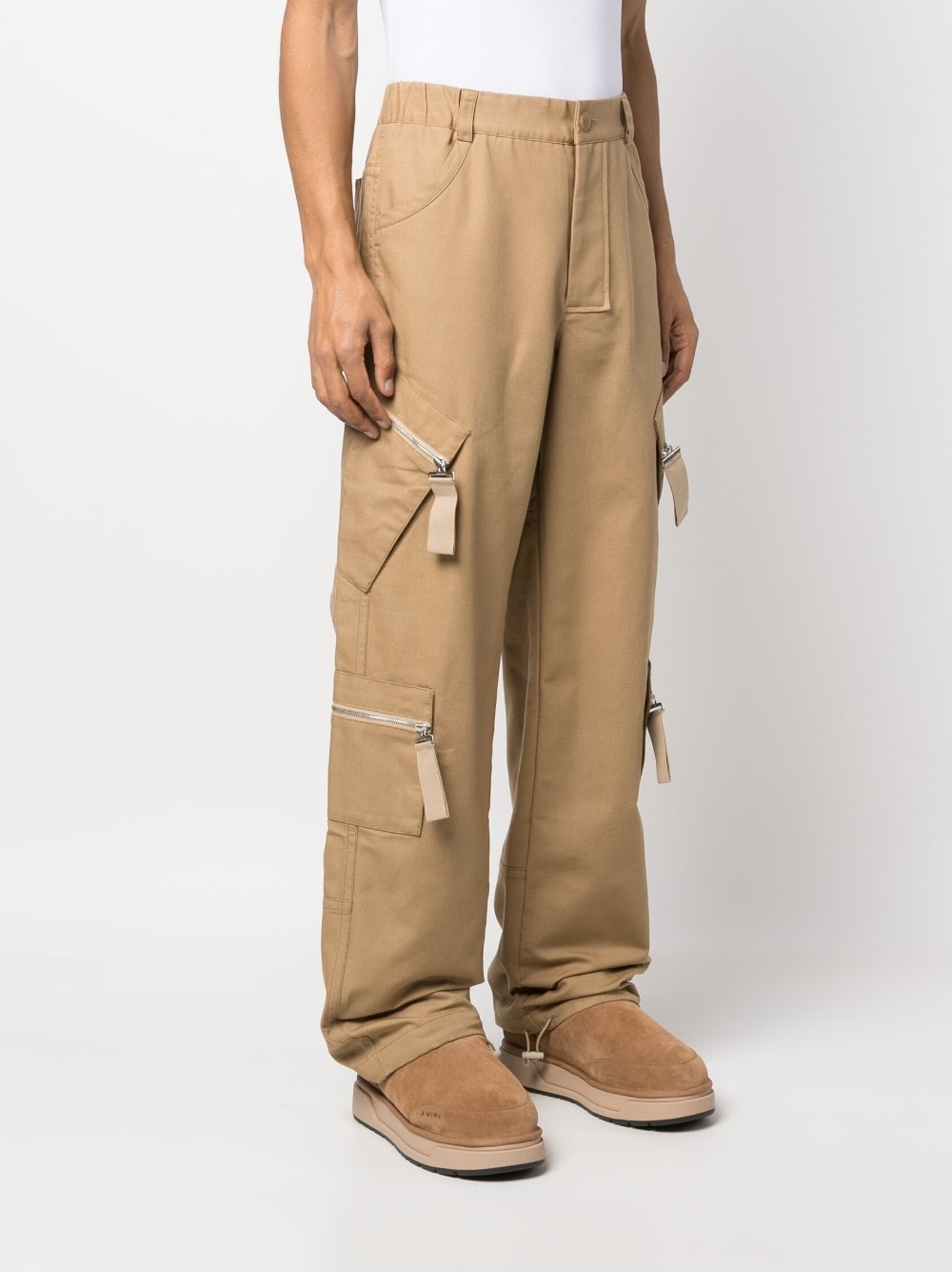 straight-leg cargo trousers - 3