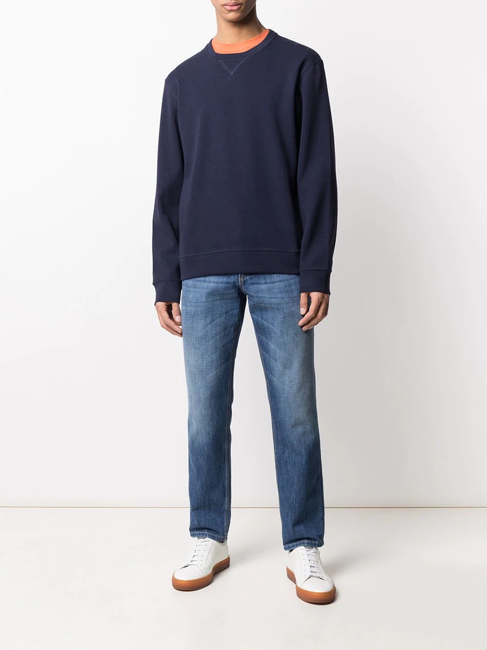 crew neck relaxed fit sweater - 2