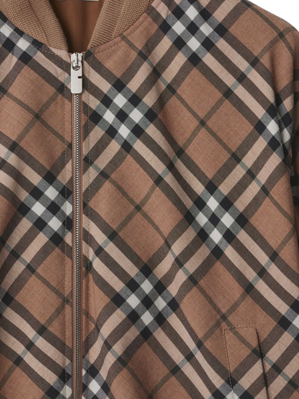 Vintage Check zip-up bomber jacket - 6