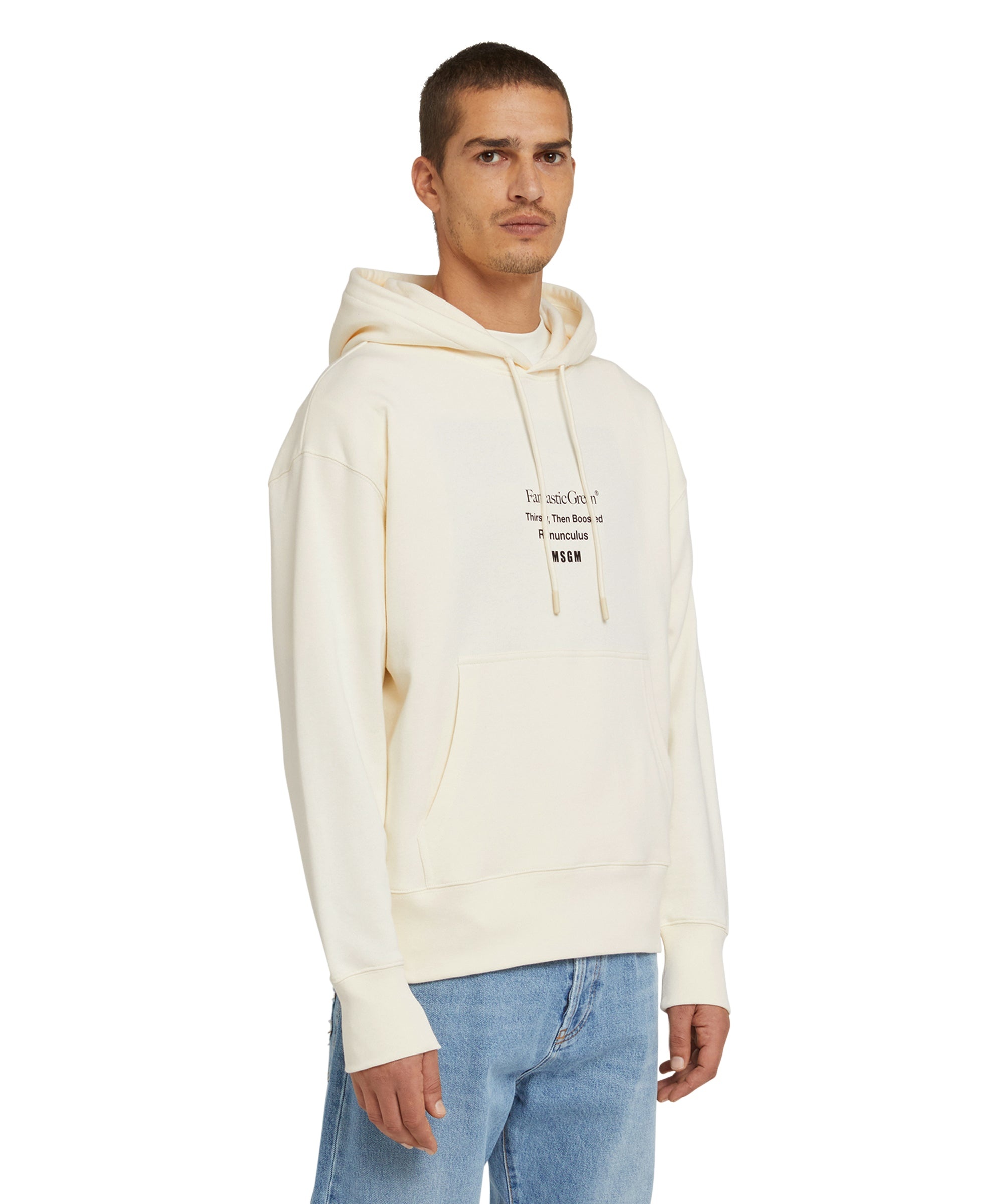 Organic cotton hooded sweatshirt from the MSGM Fantastic Green Capsule - 4