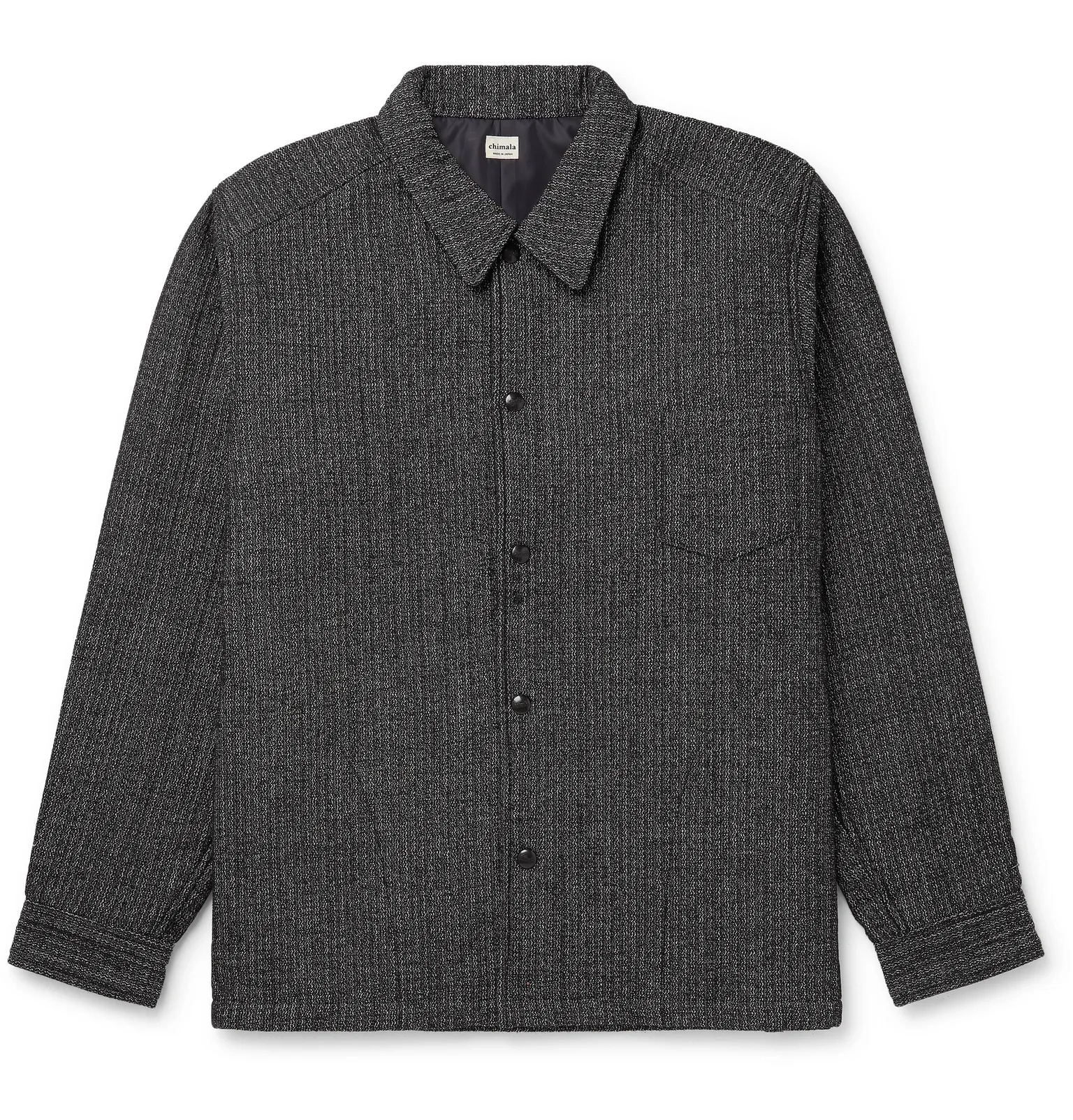 Striped Cotton-Blend Jacquard Shirt Jacket - 1