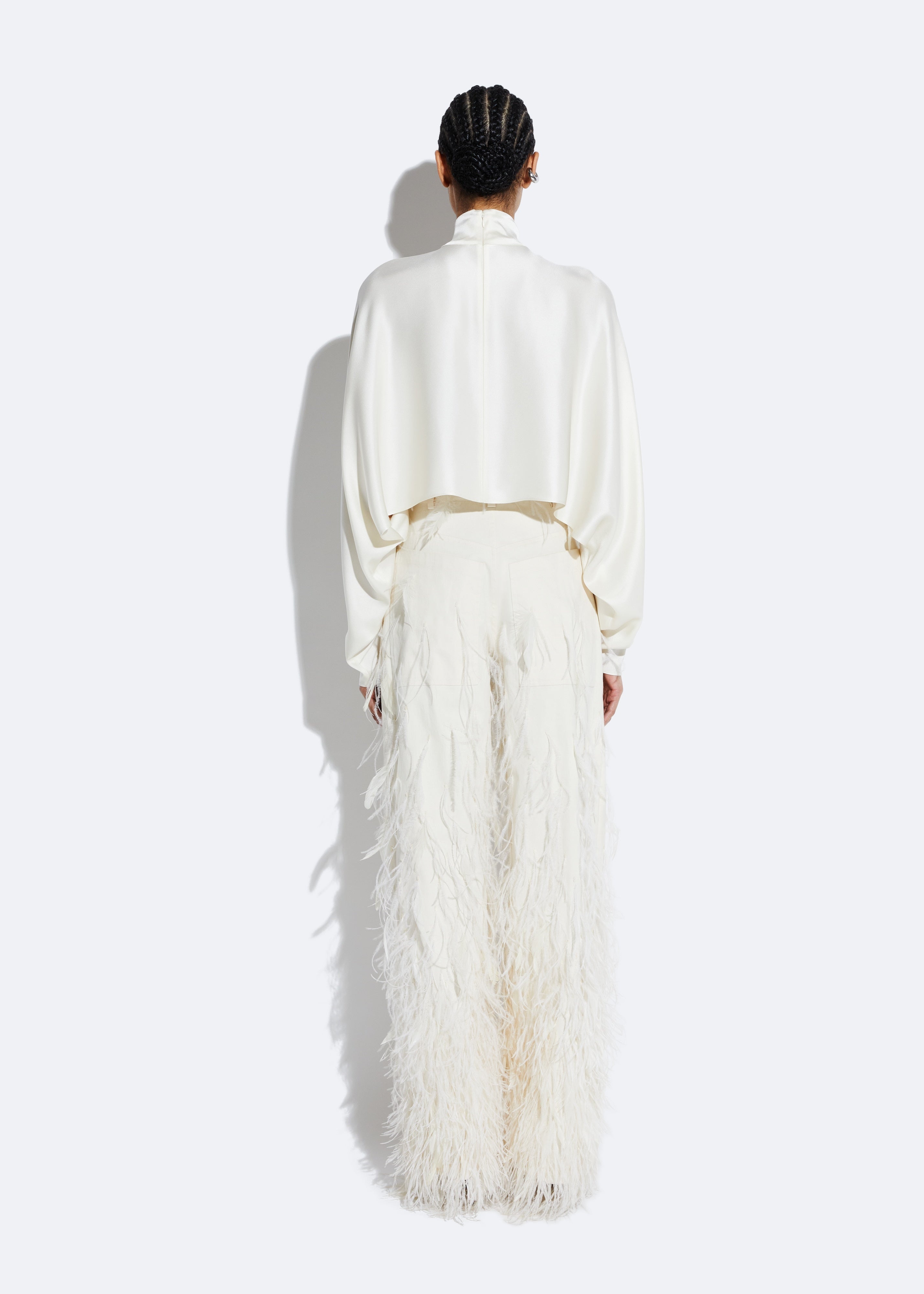 Twill Pant With Feathers - 3