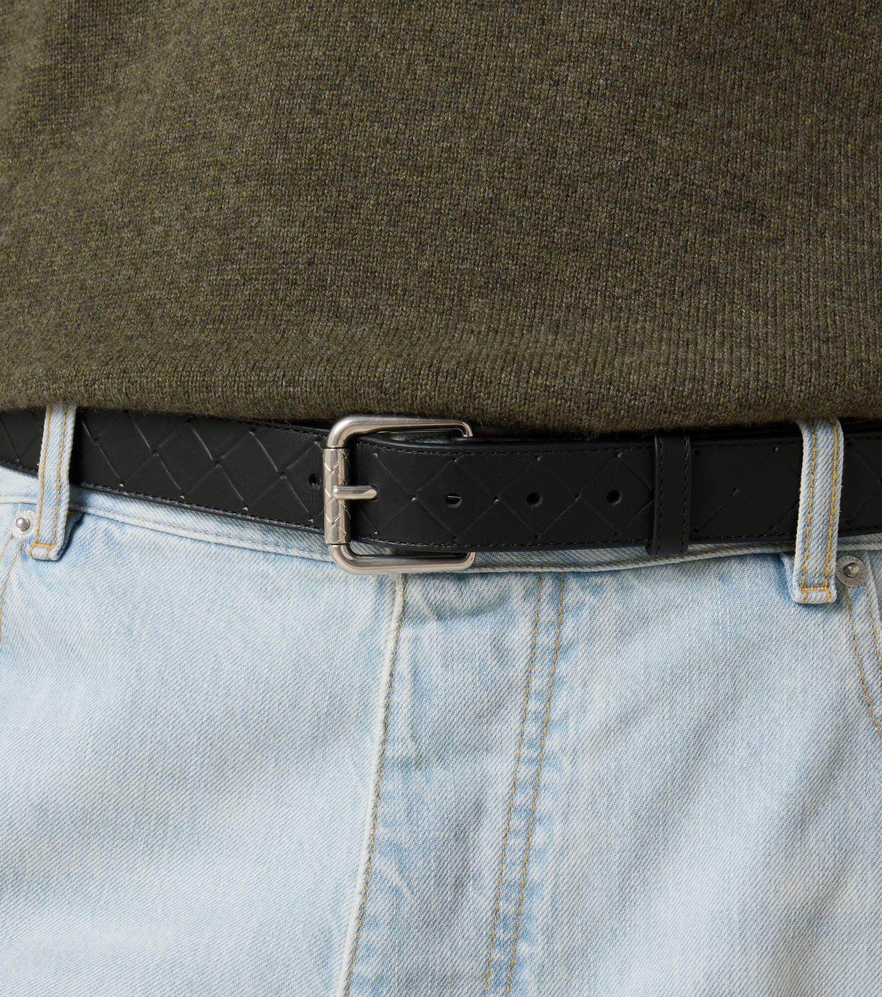 Intrecciato Stamp 35mm leather belt - 3