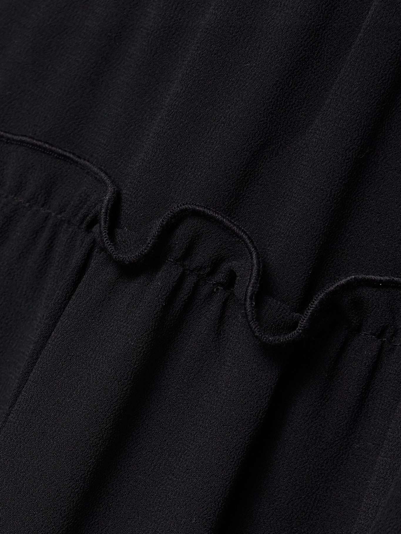 Protea ruffled crepe de chine maxi dress Black - 4