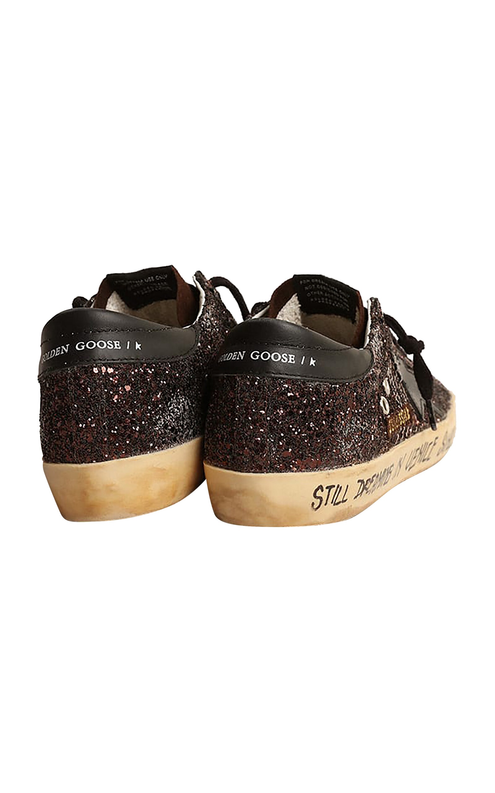 Super-Star Glittered Suede Sneakers black - 3