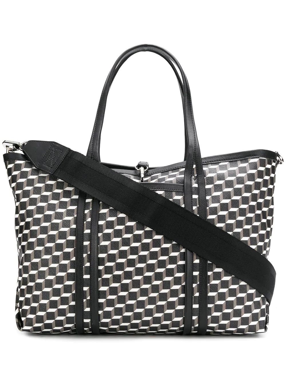 geometric print shopper tote - 1