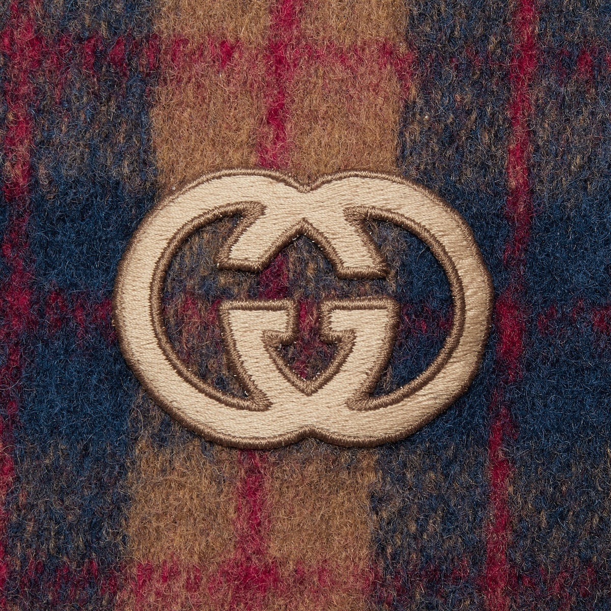 Check wool jacket with Interlocking G - 4