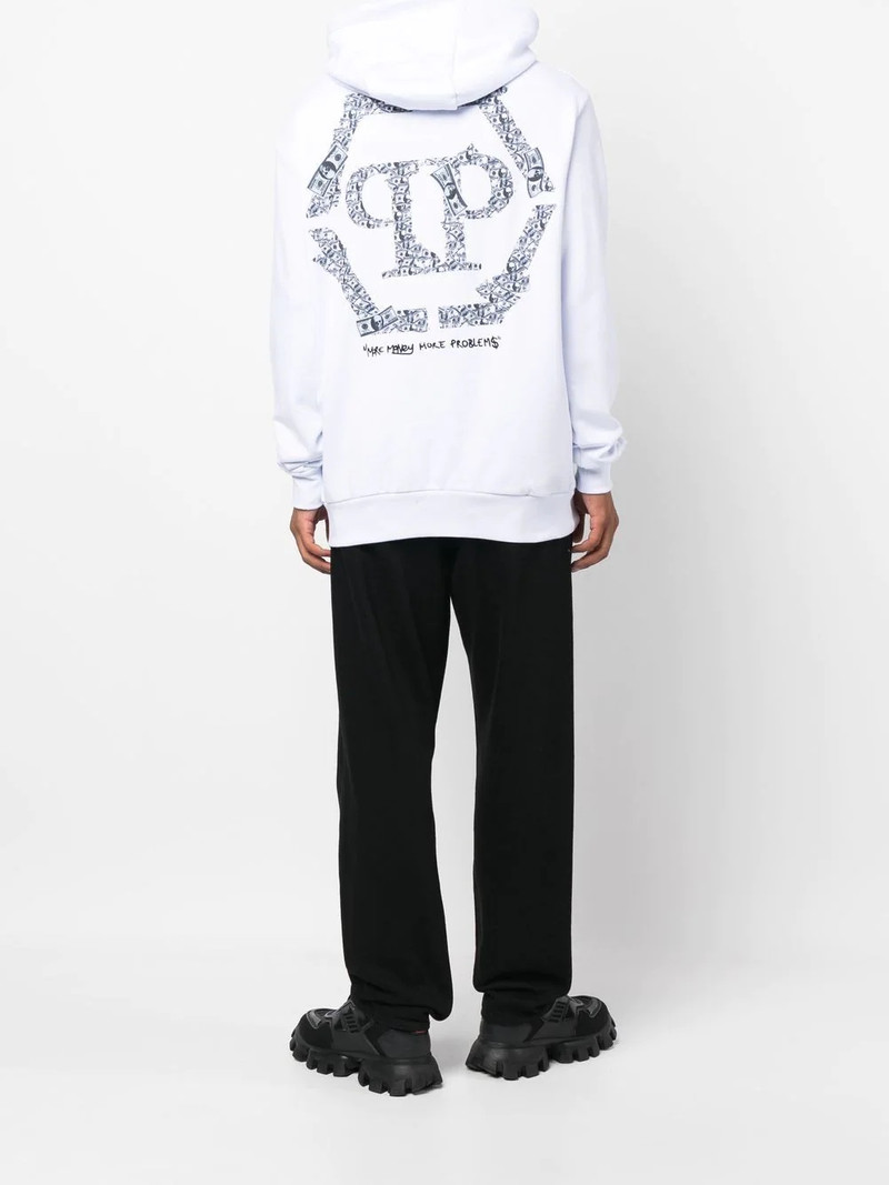PHILIPP PLEIN Money graphic-print hoodie outlook