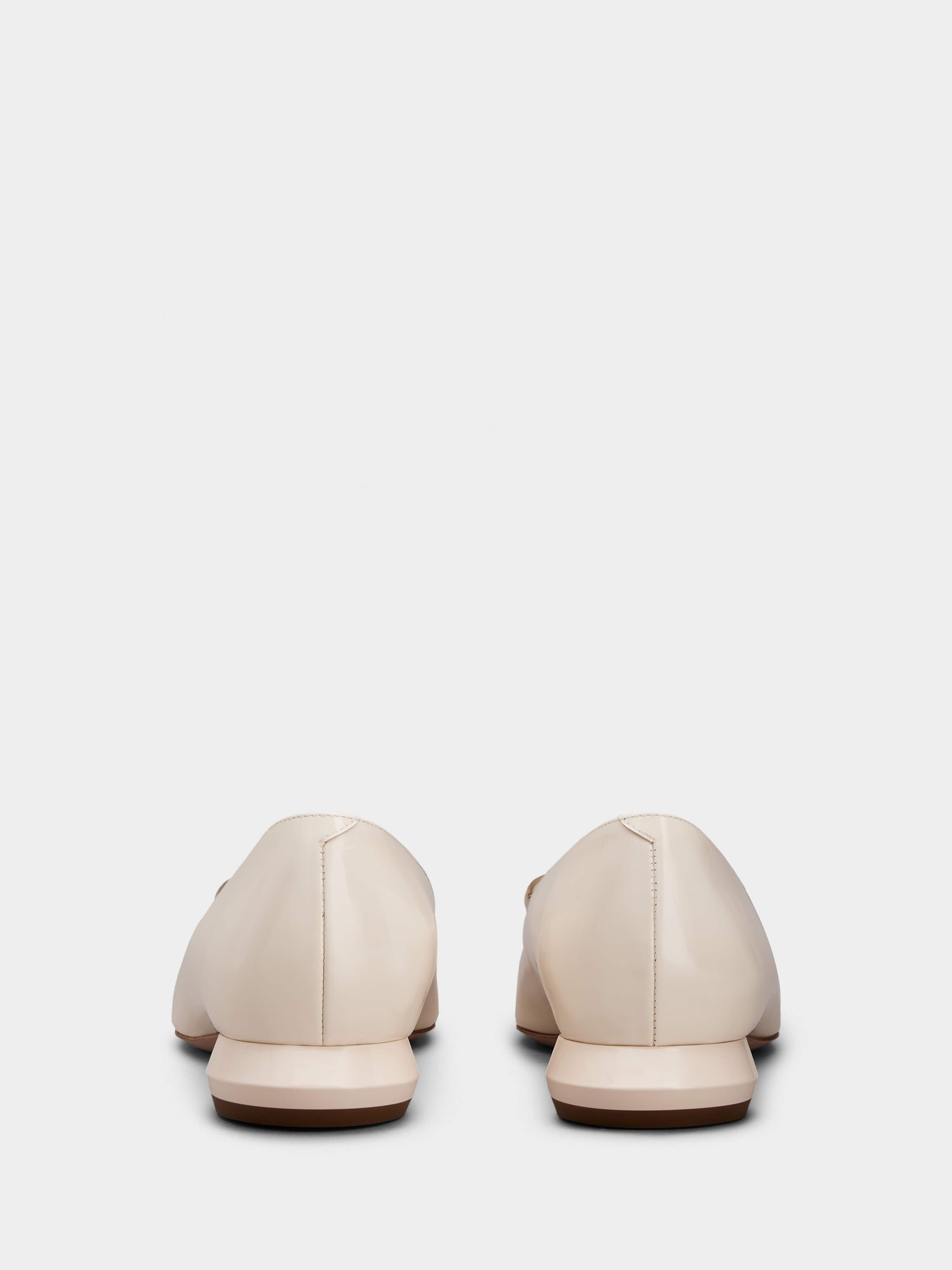 Viv' Choc Metal Buckle Ballerinas in Patent Leather - 5