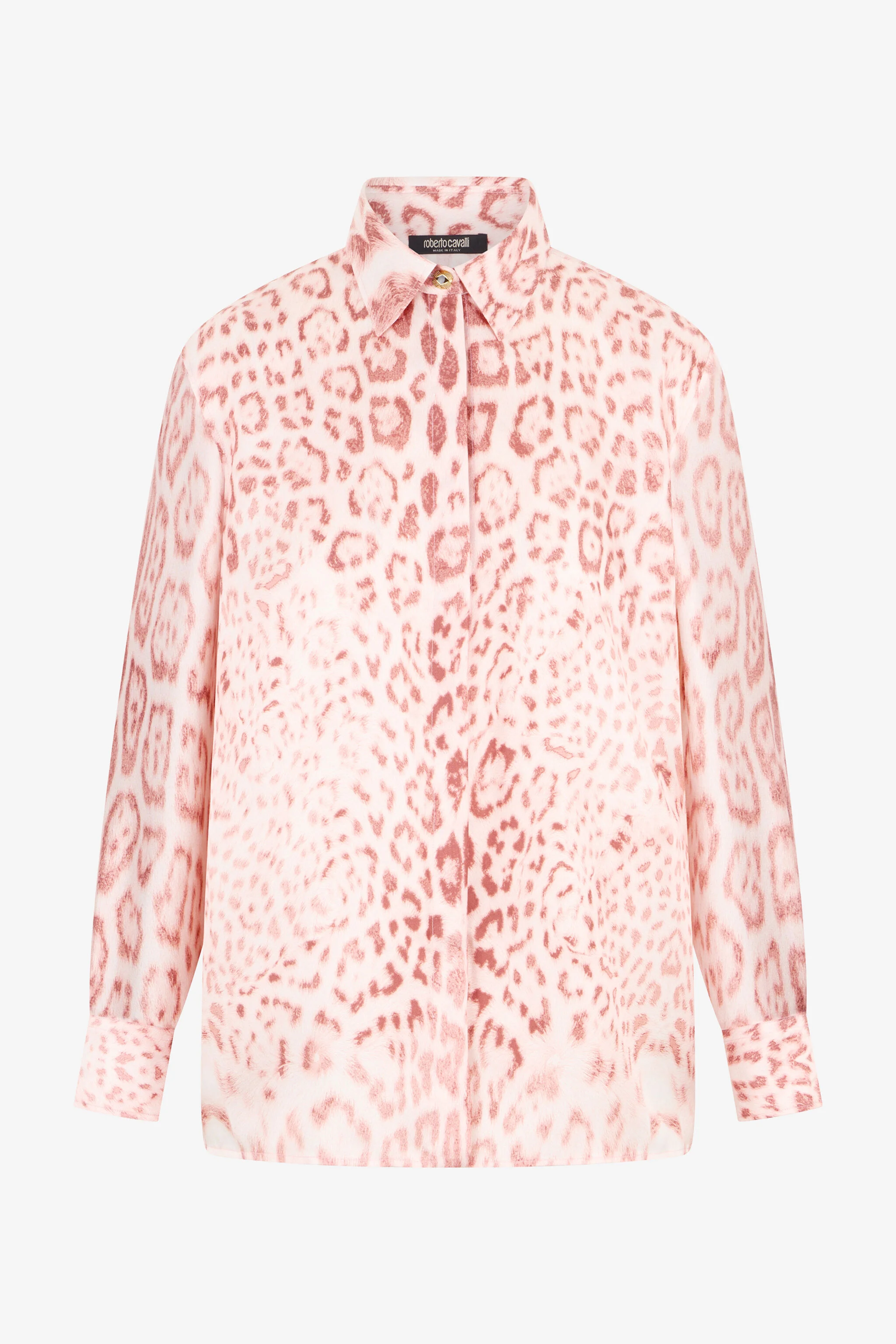 Jaguar Pink Print Silk Shirt - 1
