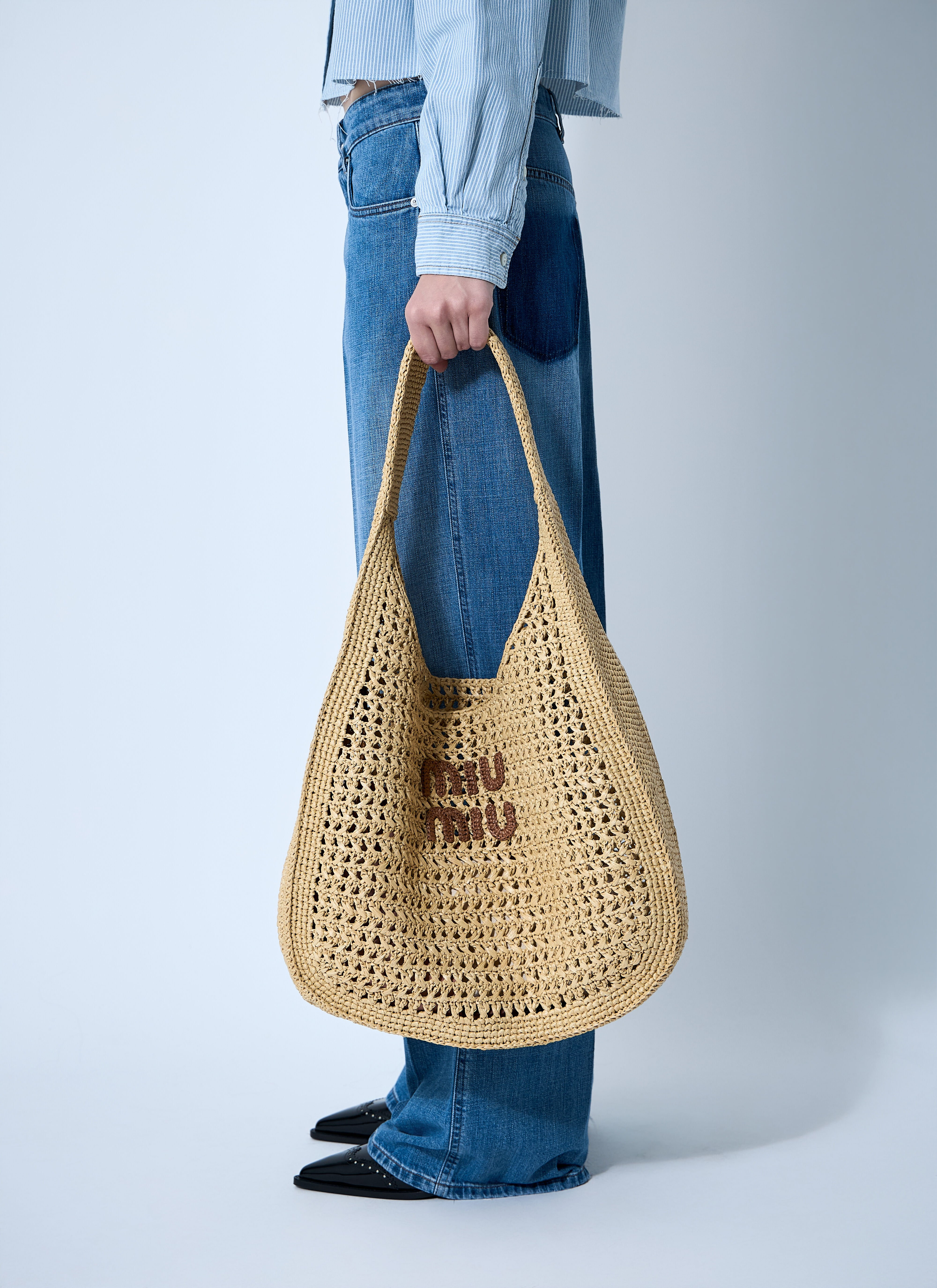 Logo Motif Crochet Shoulder Bag - 2
