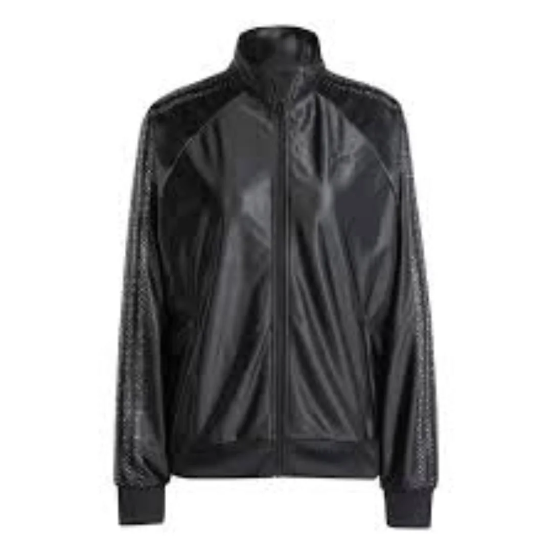(WMNS) adidas Embellished 3-Stripes Track Top Asia Sizing 'Black' IT9664 - 1