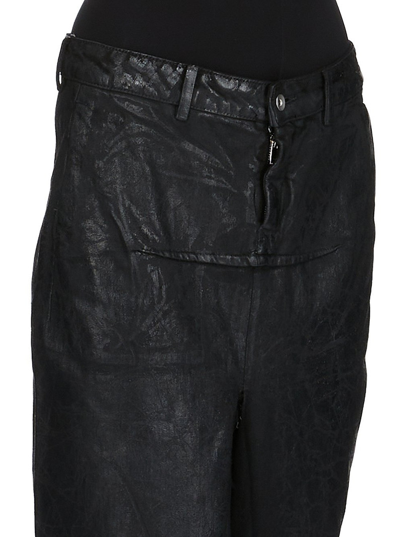 Black Concordians Runway Sliced Denim Maxi Skirt 4