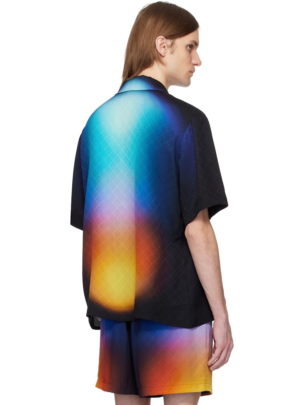 Multicolor Gradient Silk Shirt - 3