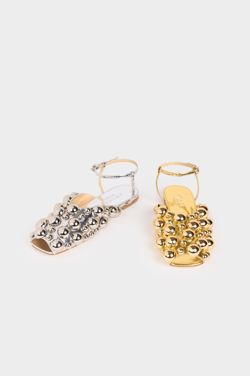 VIVIAN EMBELLISHED FLAT SHOES SILVER GOLD 3