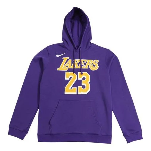 Nike NBA lakers LeBron James Basketball Sports Fleece Lined Pullover Purple AV0401-504 - 1