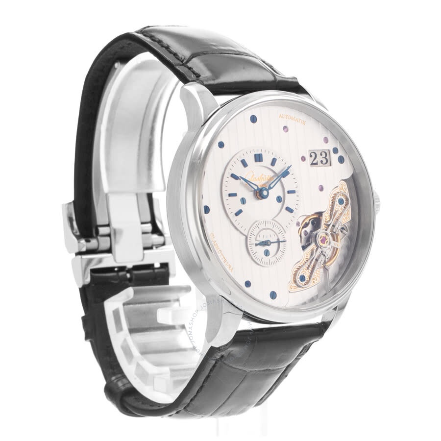 Glashutte Original - Pre-owned Glashutte Original Panomaticinverse Silver Galvanised Rhodium Dial Men's Watch 1-91-02-02- - 7