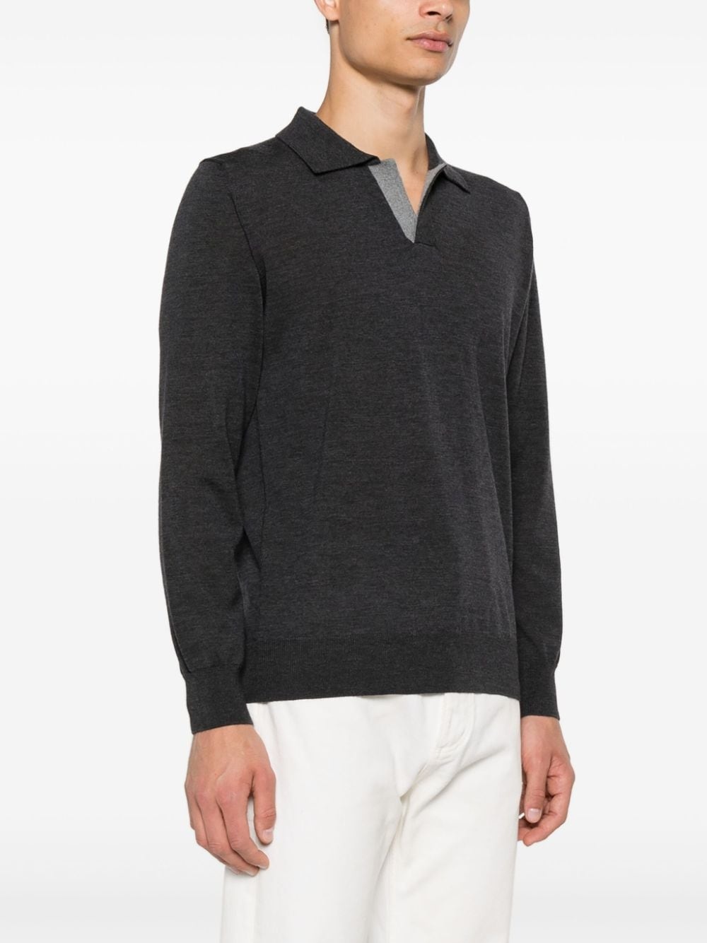 merino wool polo shirt - 3