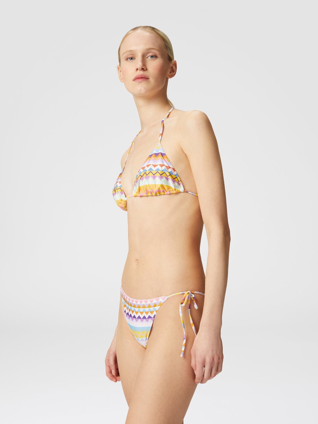 Stretch bikini with zigzag print - 3