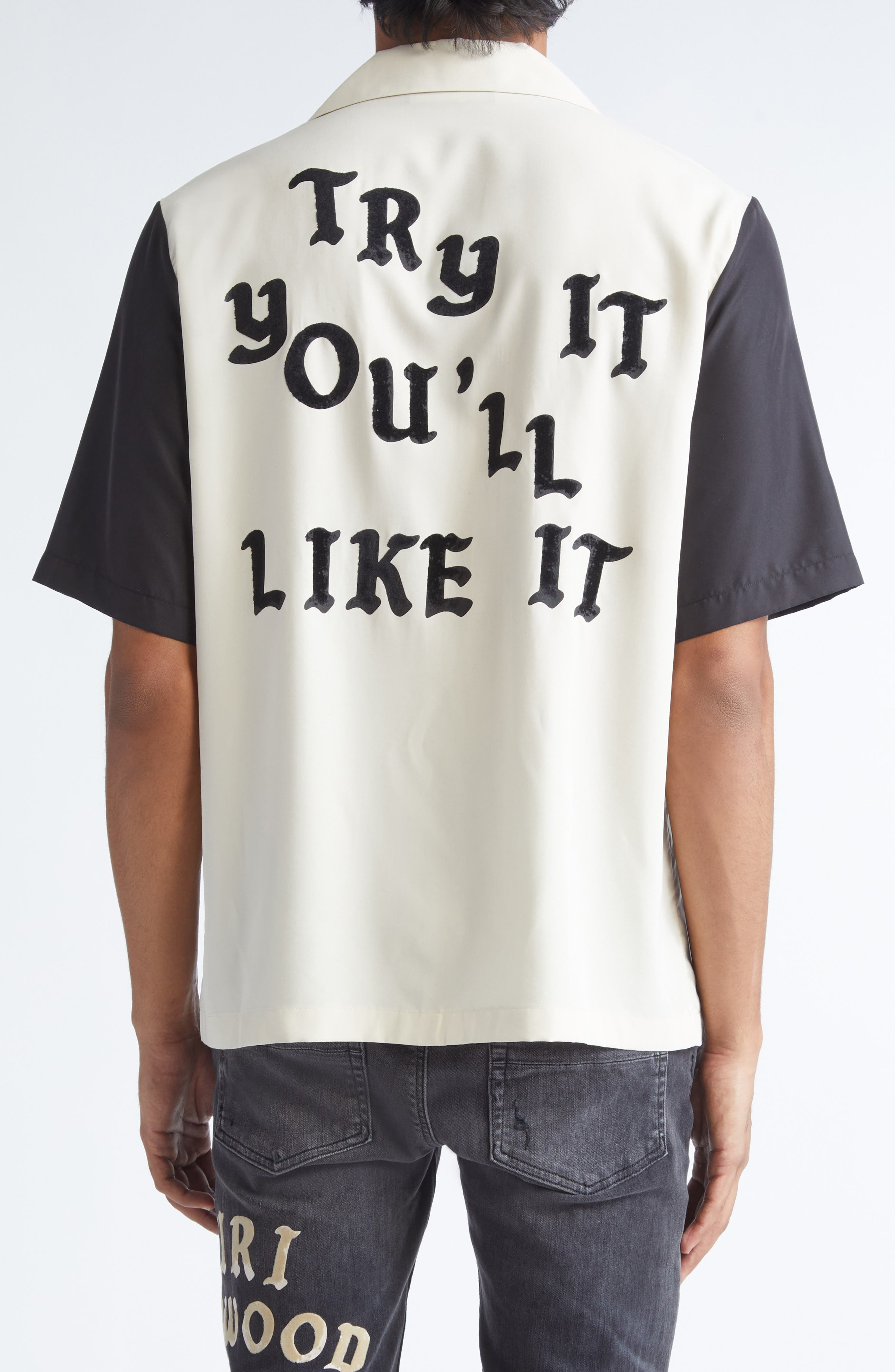 AMIRI Try It Bowling Shirt in Alabaster at Nordstrom - 3
