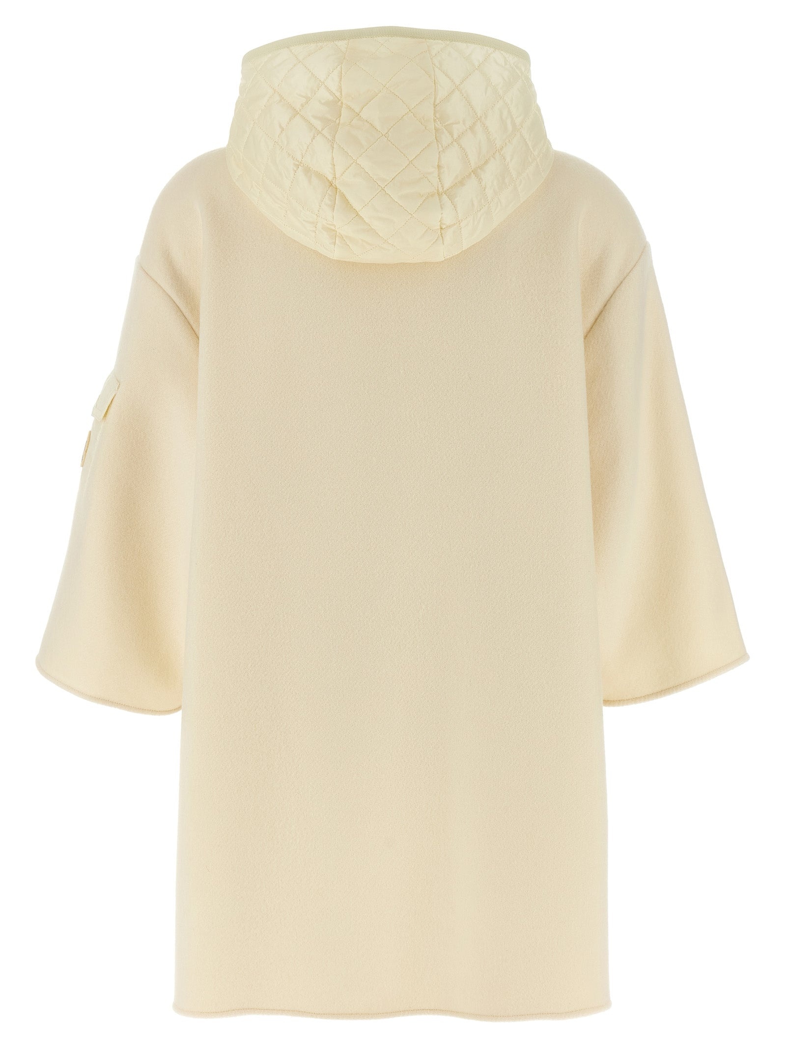 Two-Material Hood Capes White - 2