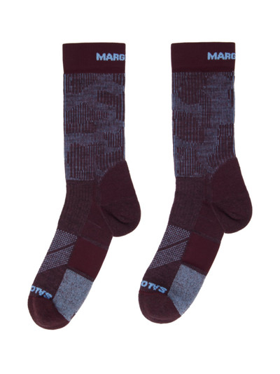MM6 Maison Margiela Burgundy Salomon Edition Ultra Socks outlook