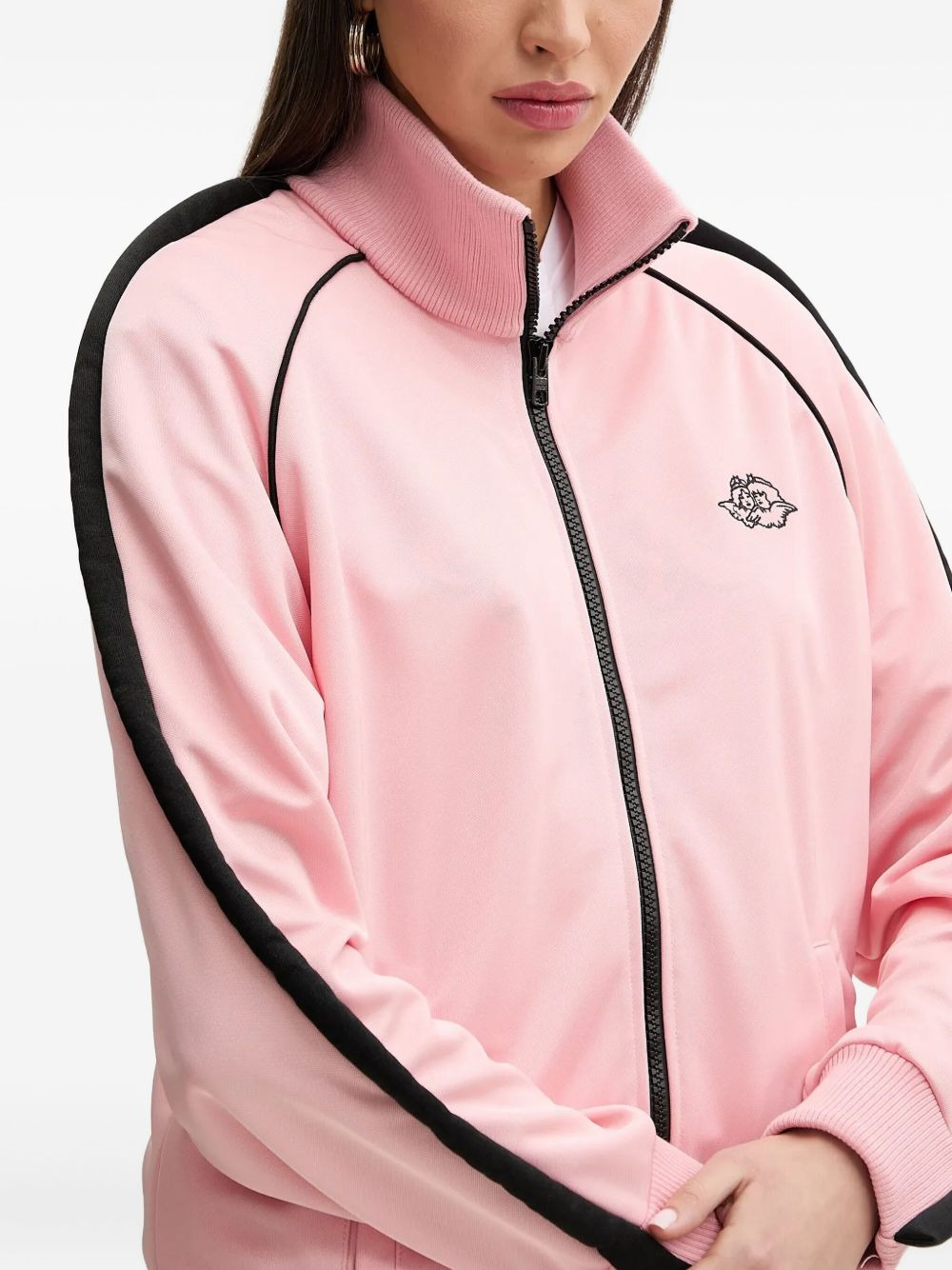 panelled zip-up sweatshirt - 4