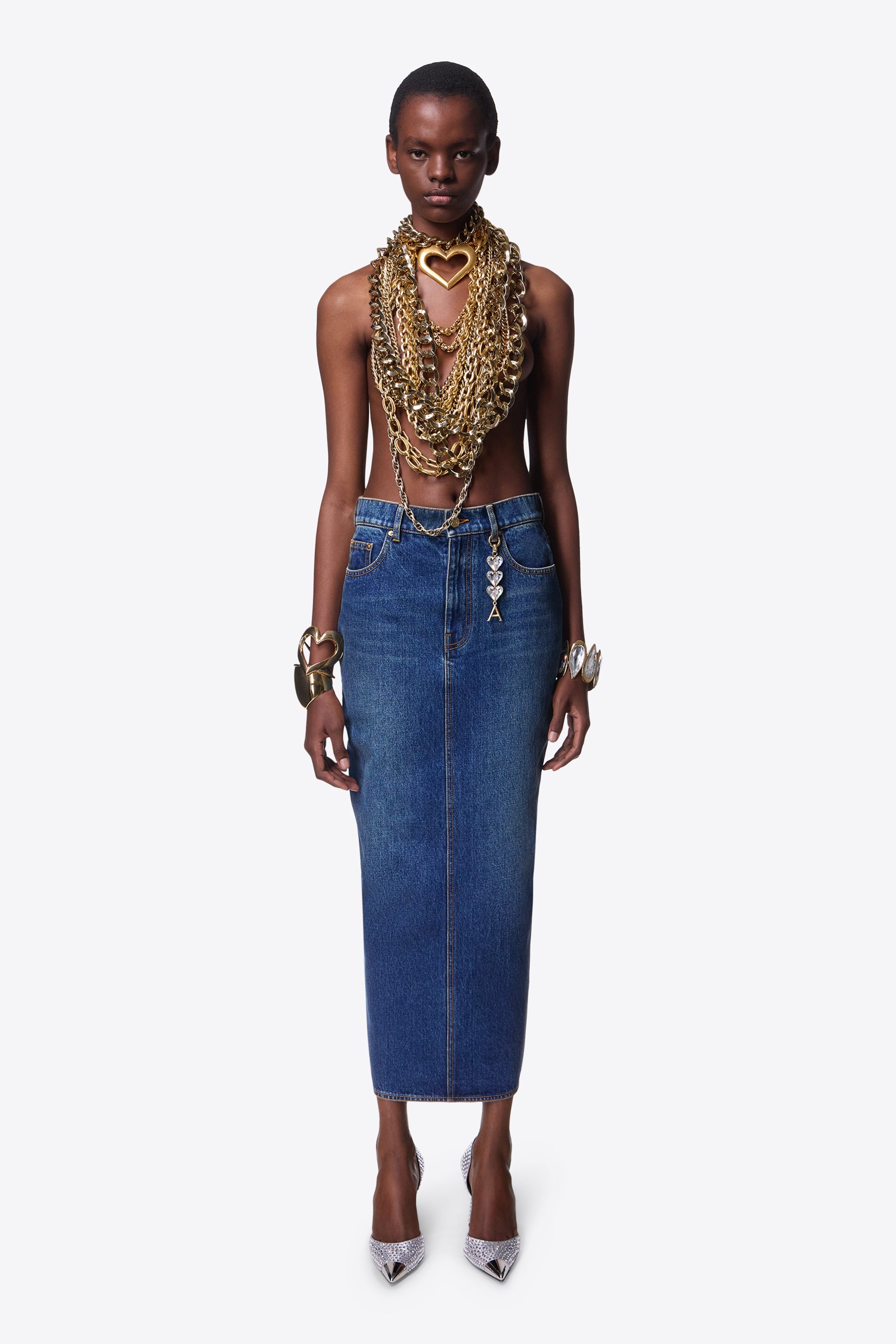 ZIP SLIT MIDI SKIRT - 3