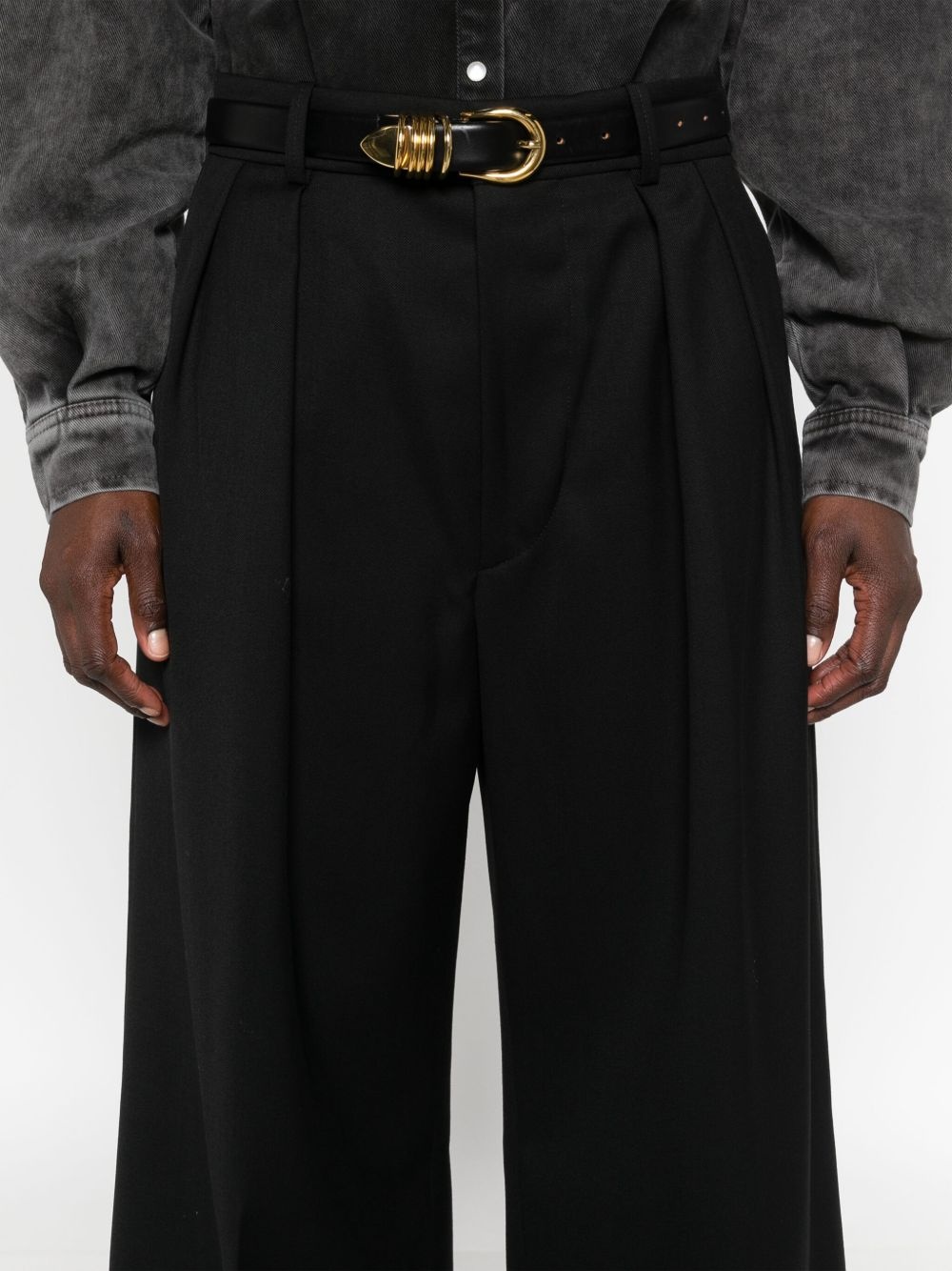low-waisted tailored trousers - 5