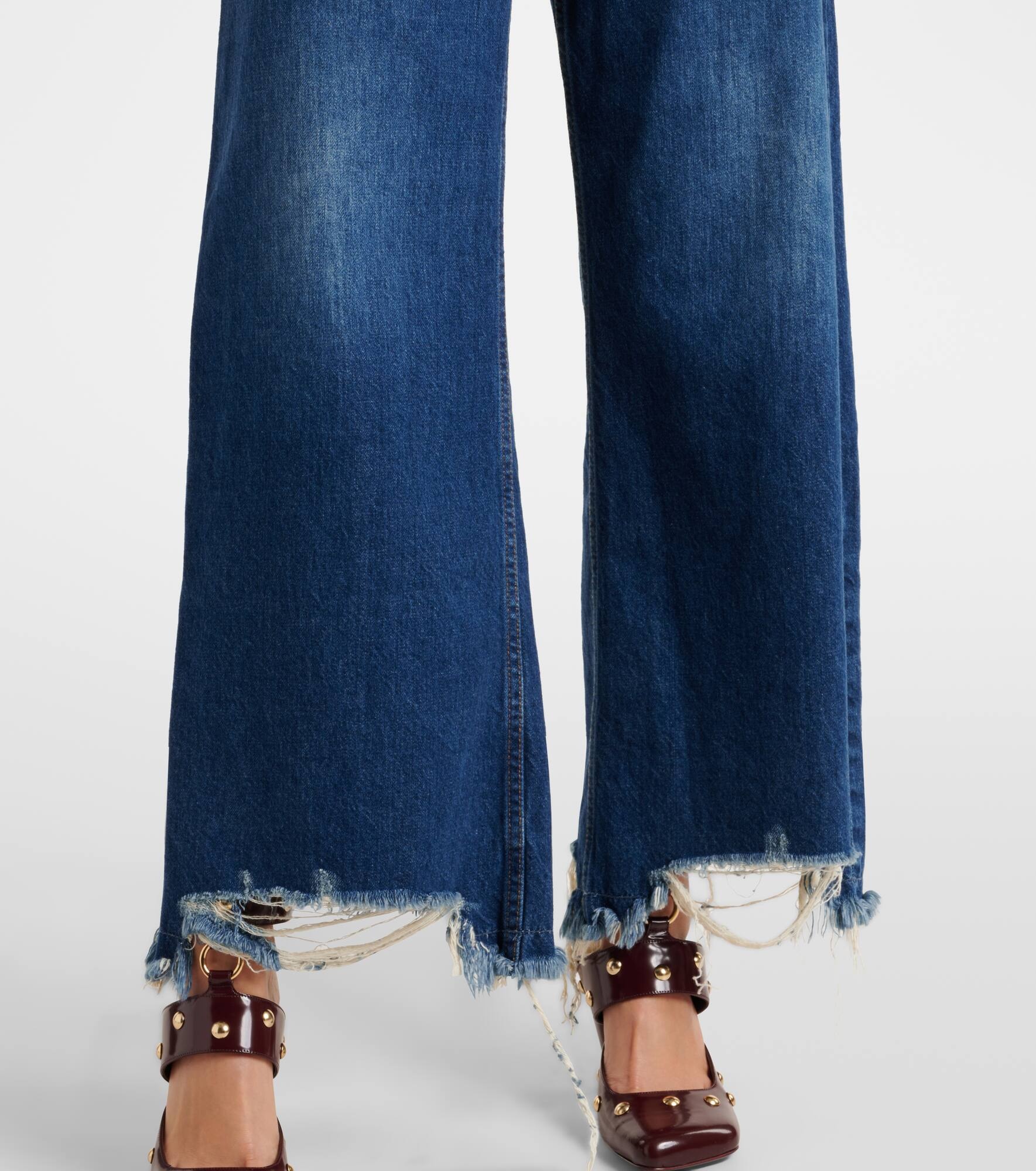 Mid-rise wide-leg jeans - 5