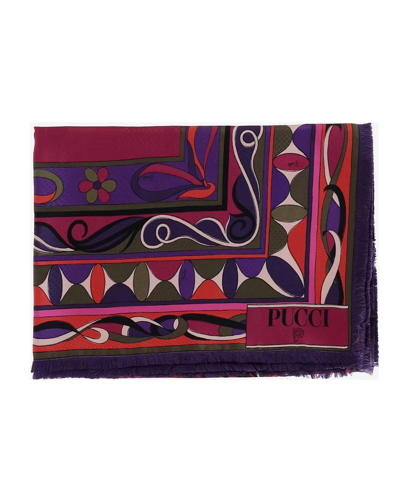 Printed Silk Scarf - 1