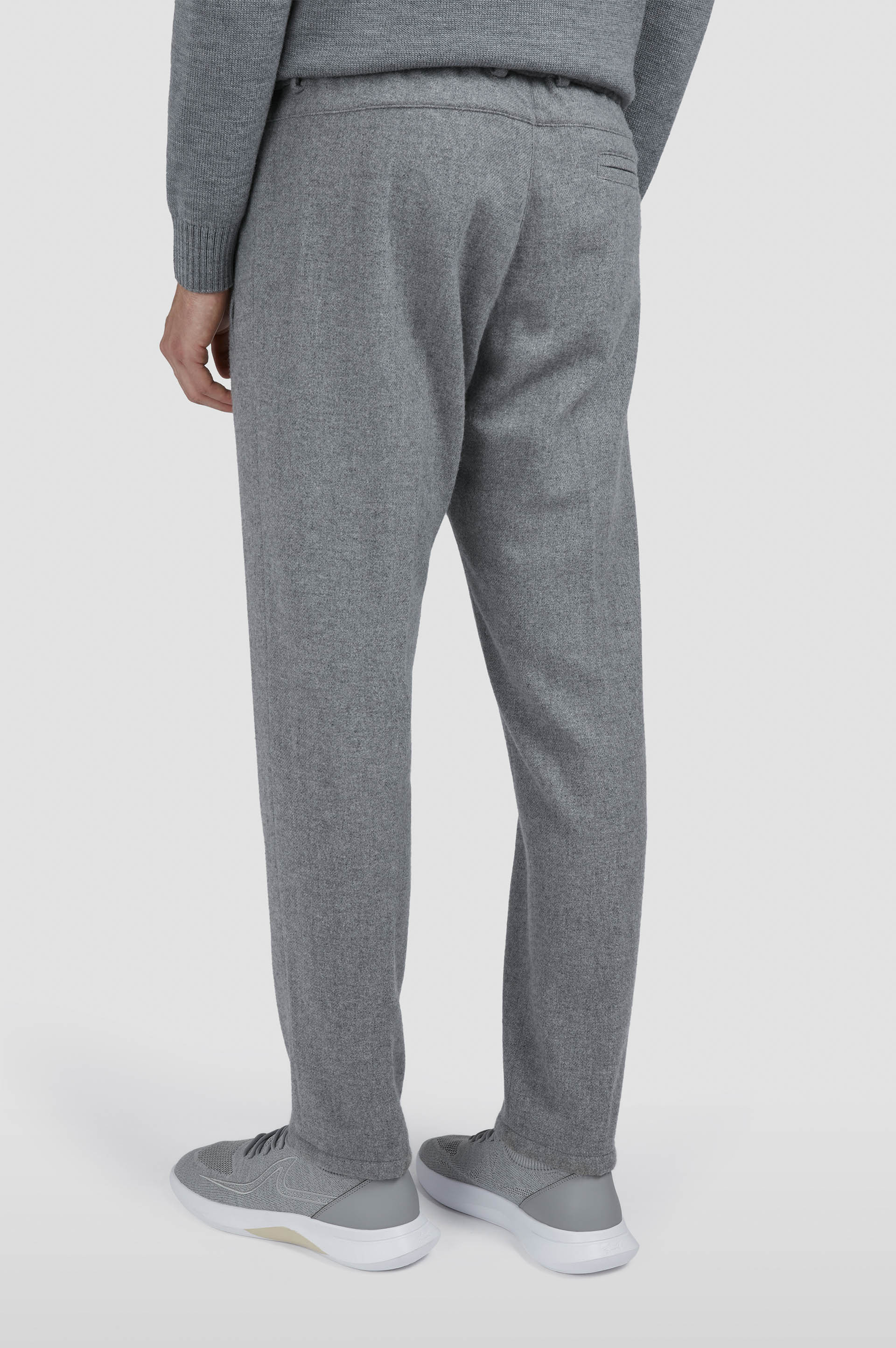 WOOL CASHMERE CHINO TROUSERS WITH COULISSE - 3