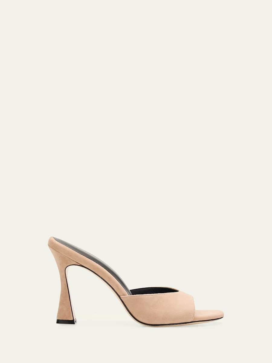 95mm Avery Suede Mules - 1