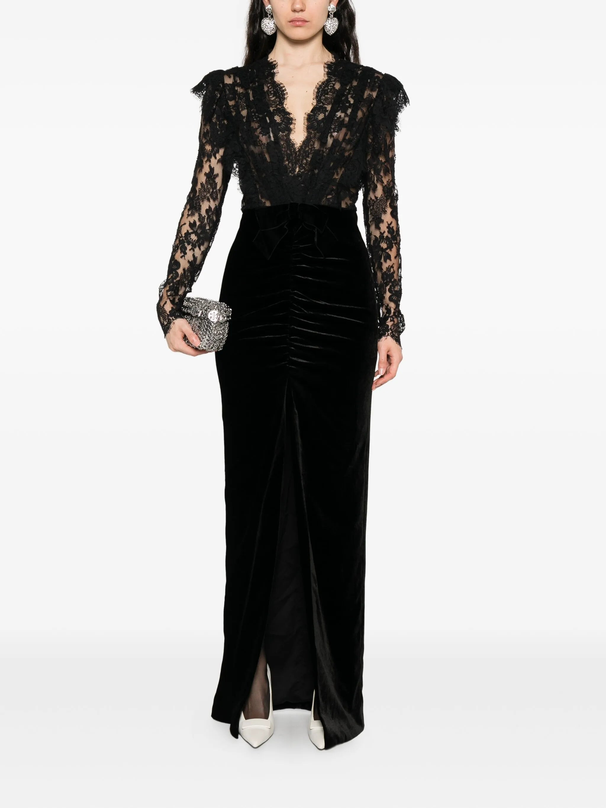 Alessandra Rich Lace-embellished Dress - 4