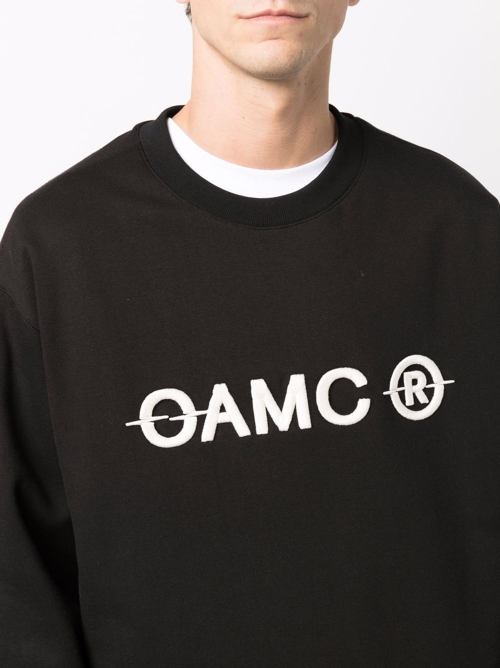 logo-print crew neck jumper - 5