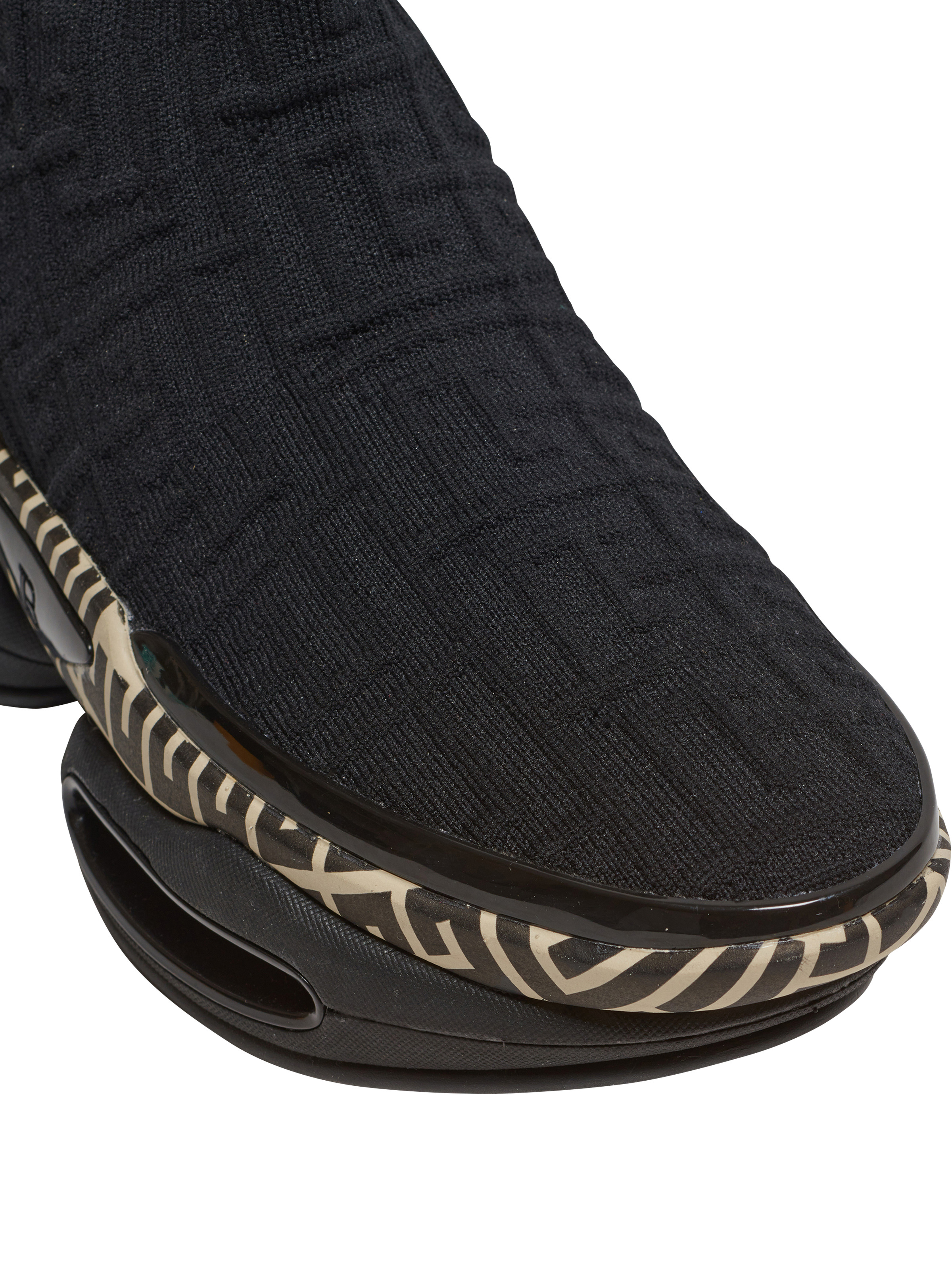B-Bold knit high-top trainers with Balmain monogram - 5