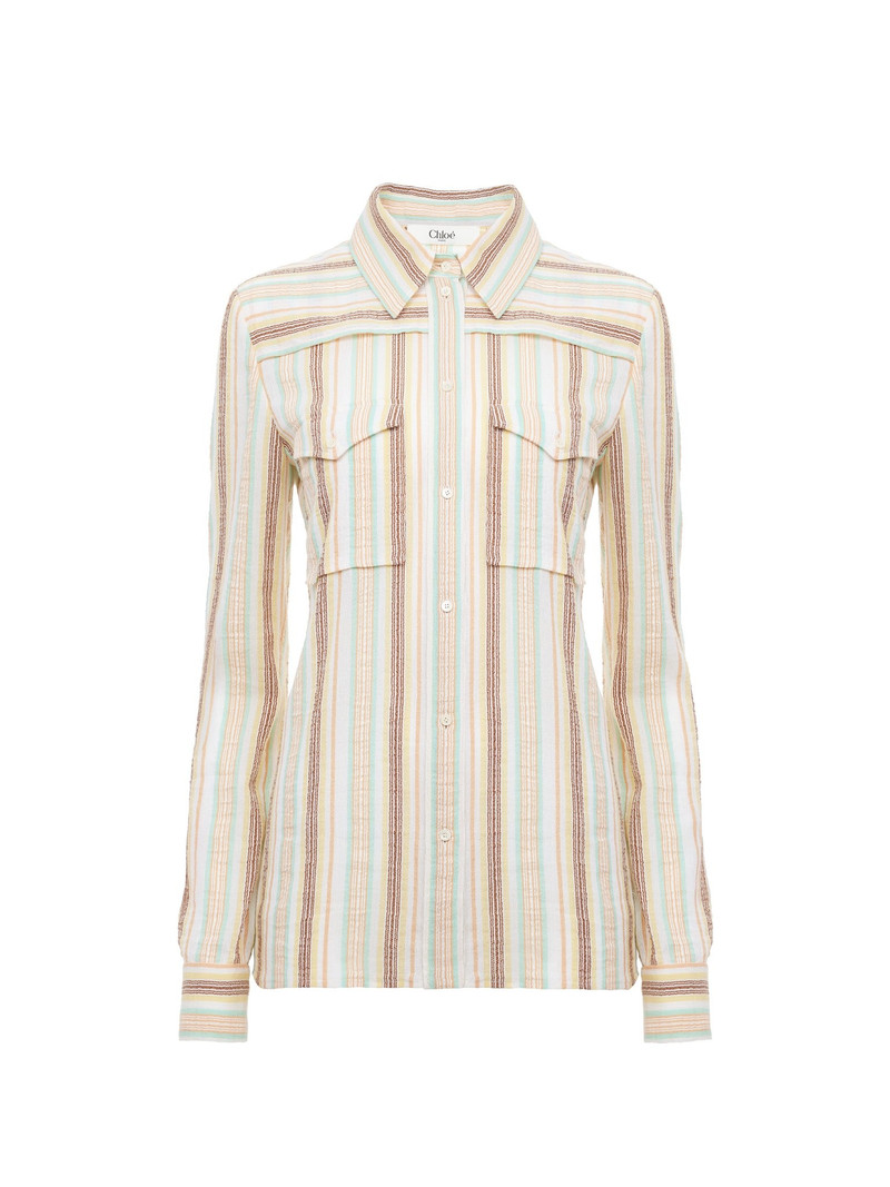FITTED SHIRT IN CRÊPON COTTON 1