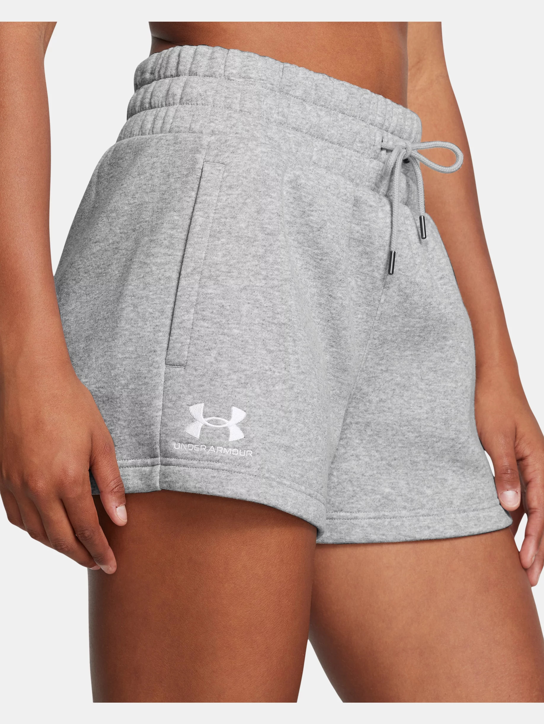 Women's UA Icon Fleece Boxer Shorts - 6