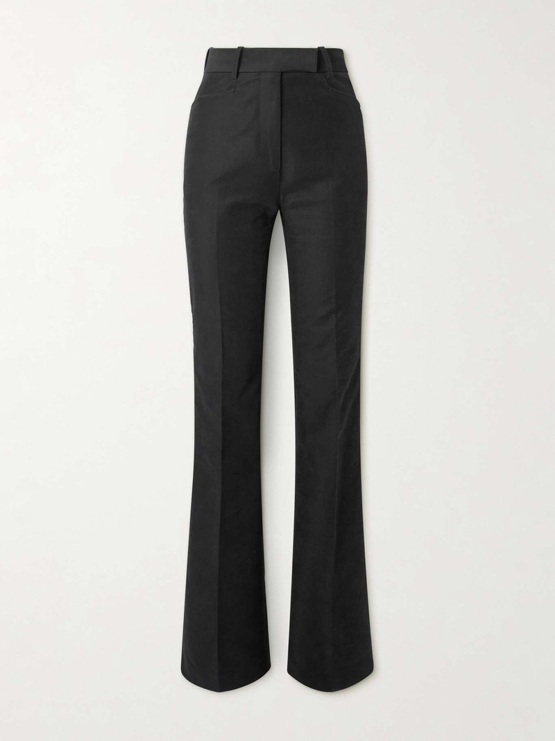 Cotton-moleskin straight-leg pants 1