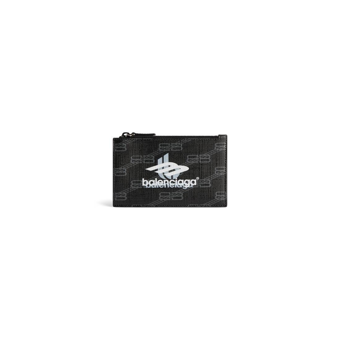 Men's Signature Long Coin And Card Holder Bb Monogram Coated Canvas in Black - 1