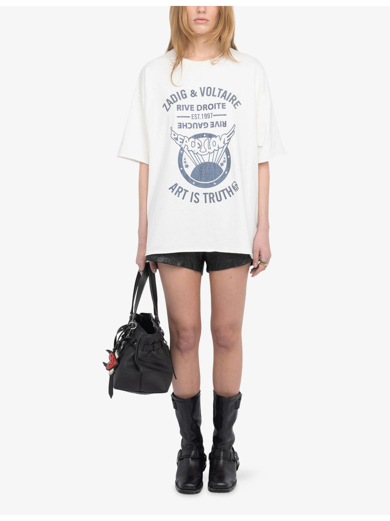 Zadig & Voltaire Berry Graphic-Print Short-Sleeve Cotton T-Shirt outlook