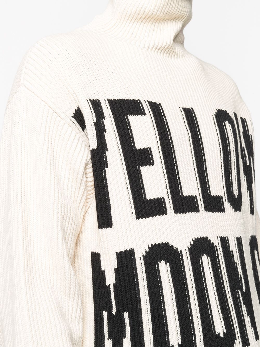 slogan print knitted roll neck - 5