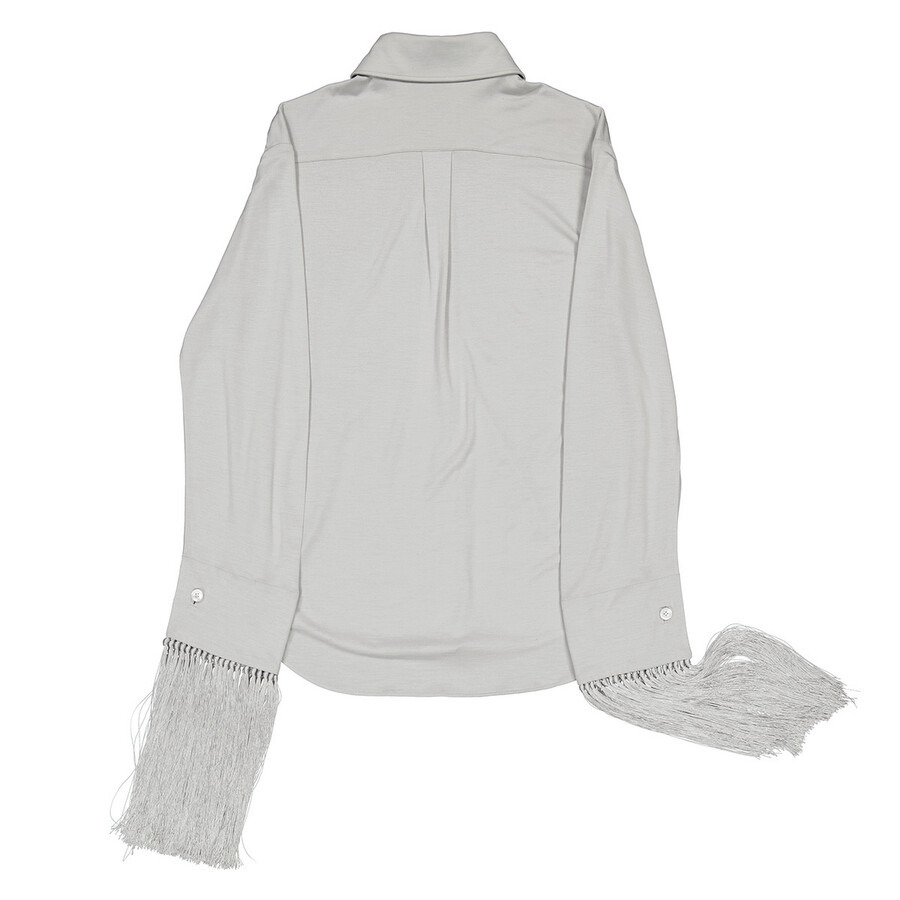 Burberry Silky Wool Jersey Shirt With Panelled Sleeve - 2