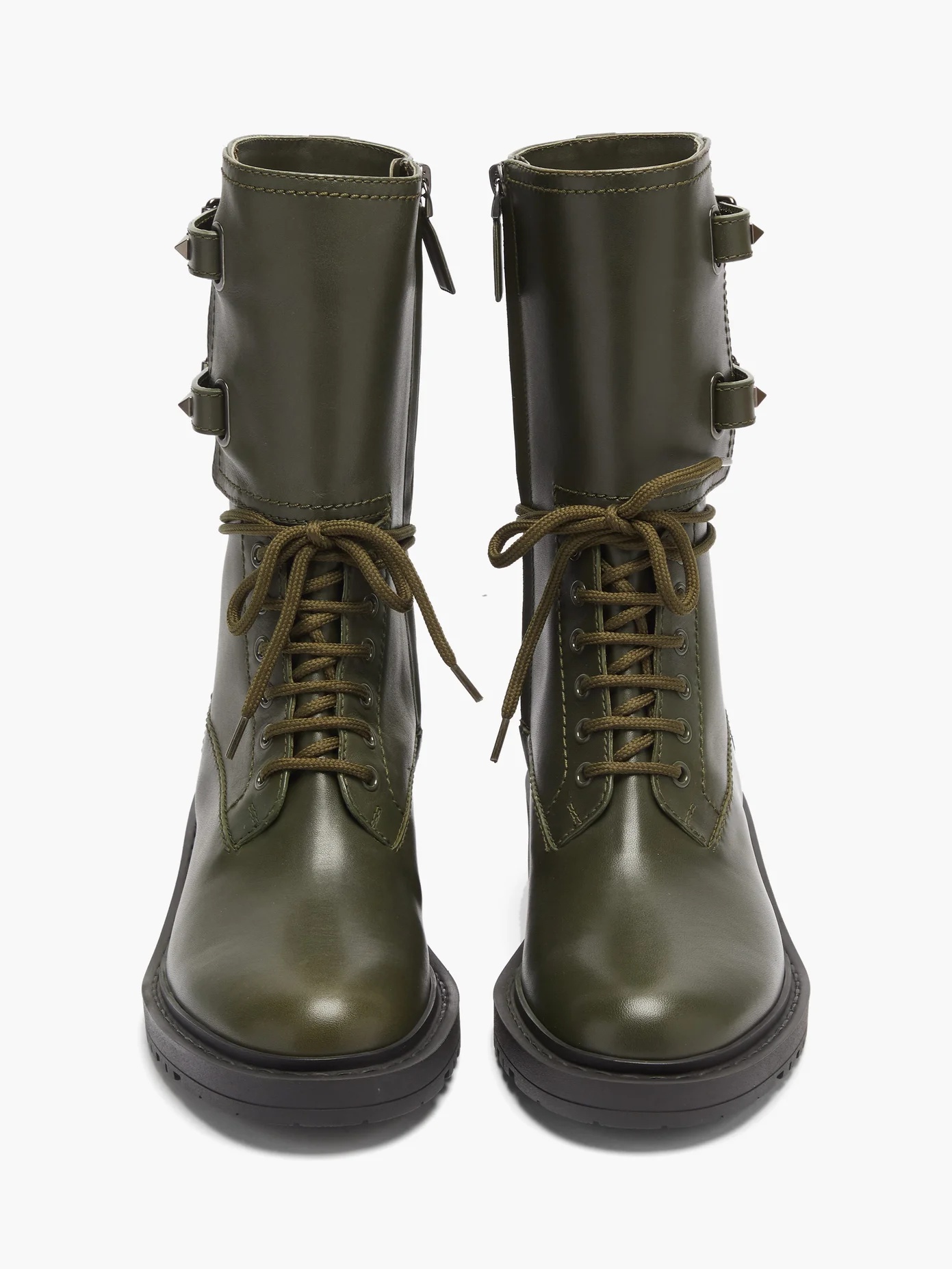 Rockstud leather boots - 5