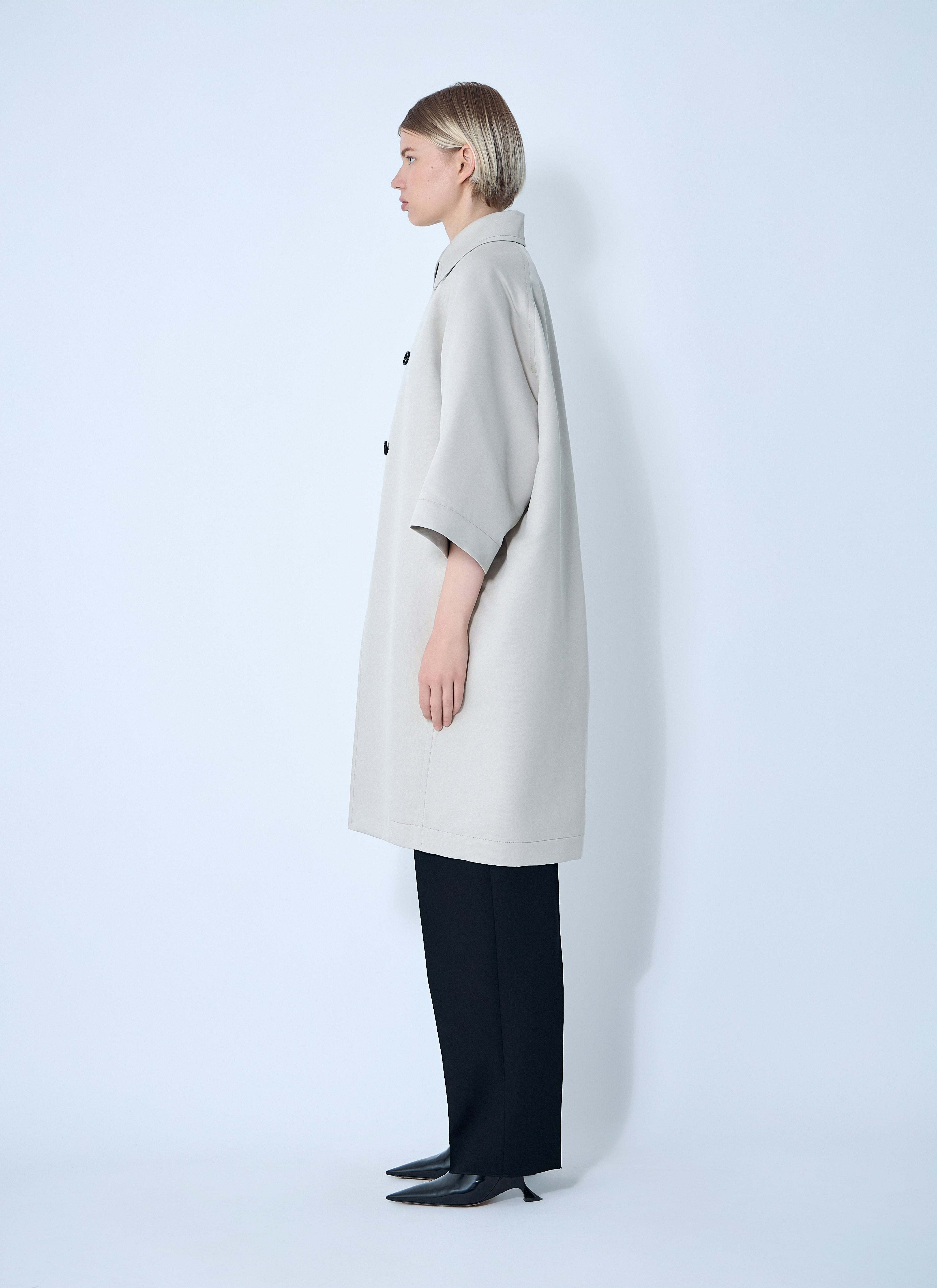 Bottega Veneta Women Silk-And-Cotton-Blend Coat - 3